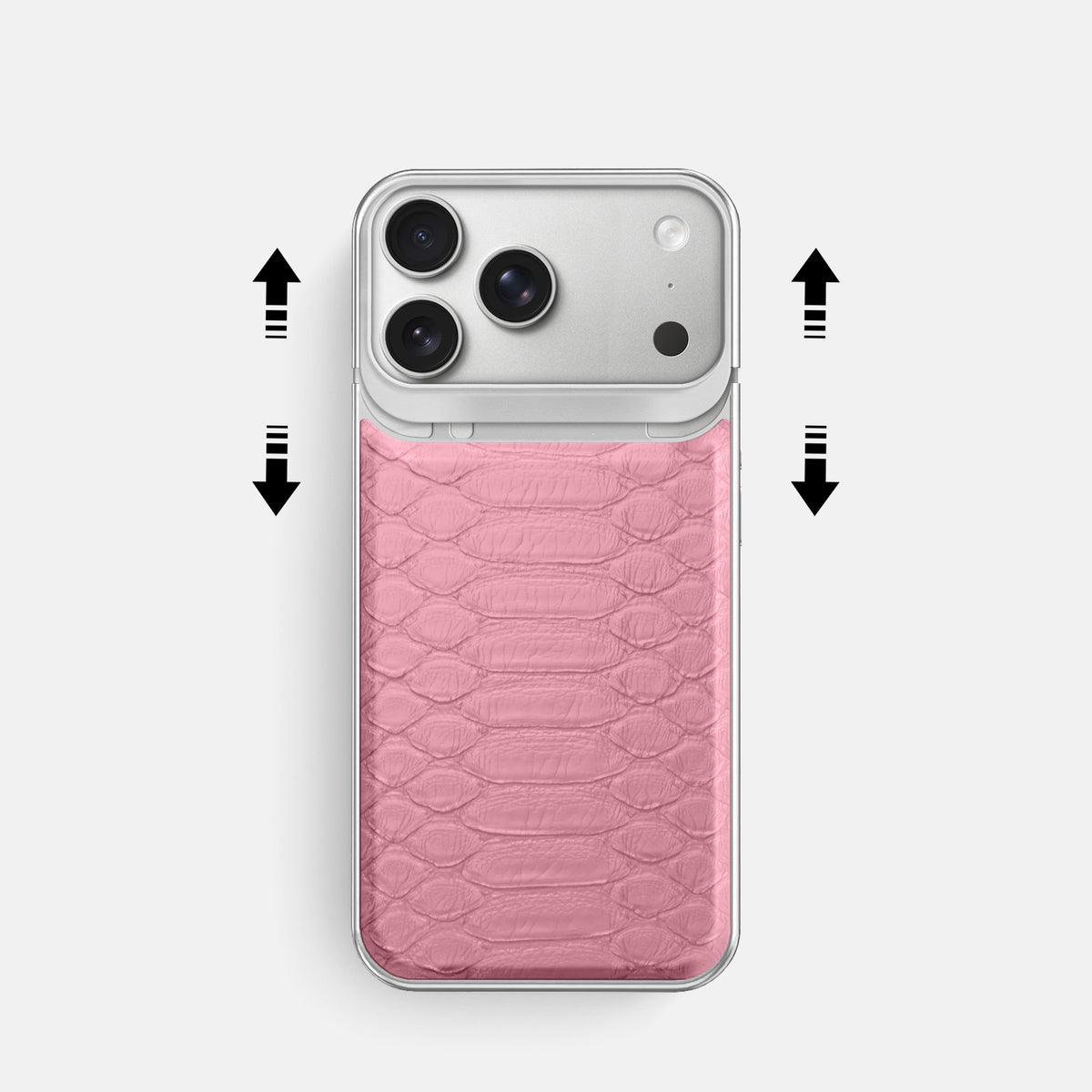 Metal Case For iPhone 18 Pro In Python -2 | Pink-Steel