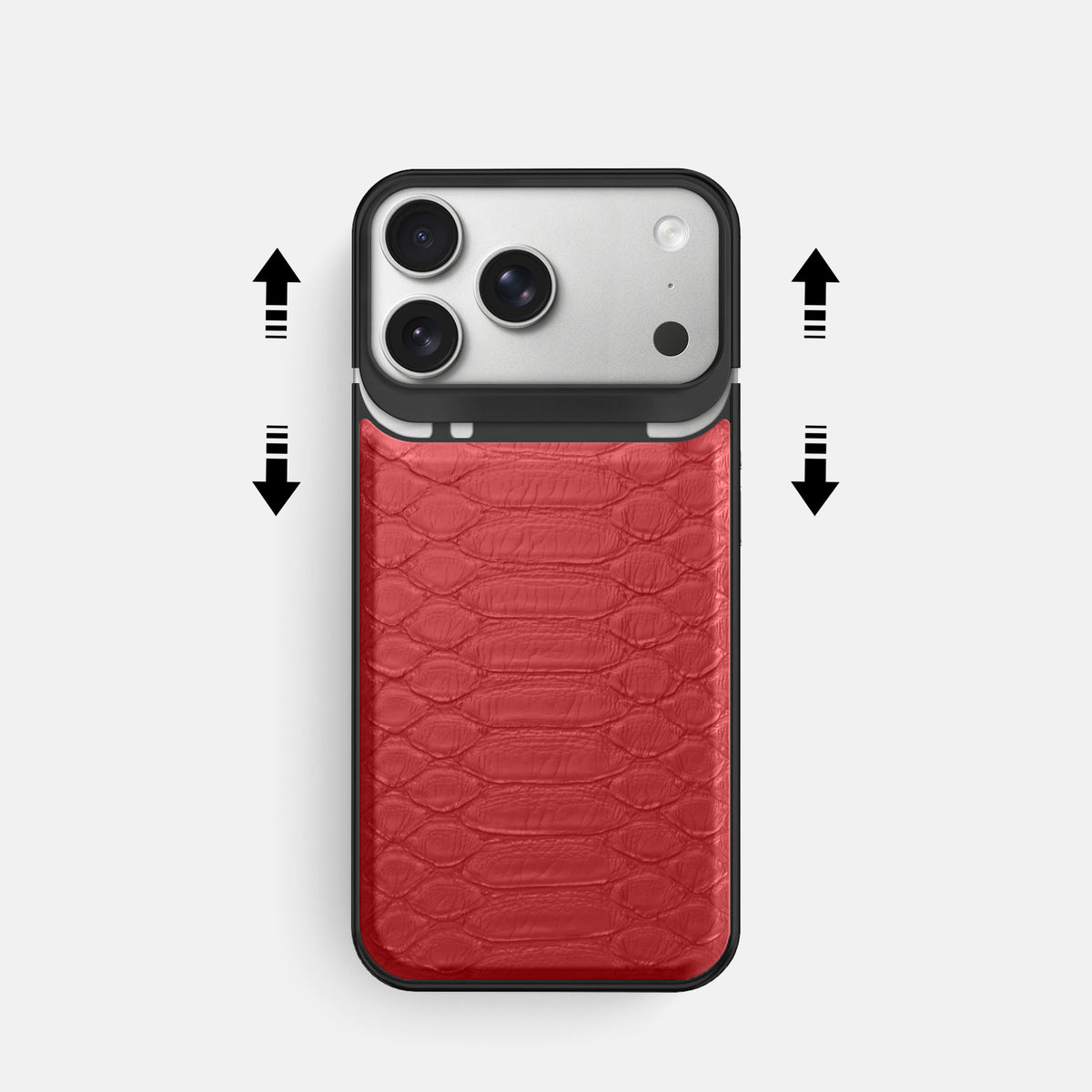 Metal Case For iPhone 18 Pro In Python -2 | Red-Black