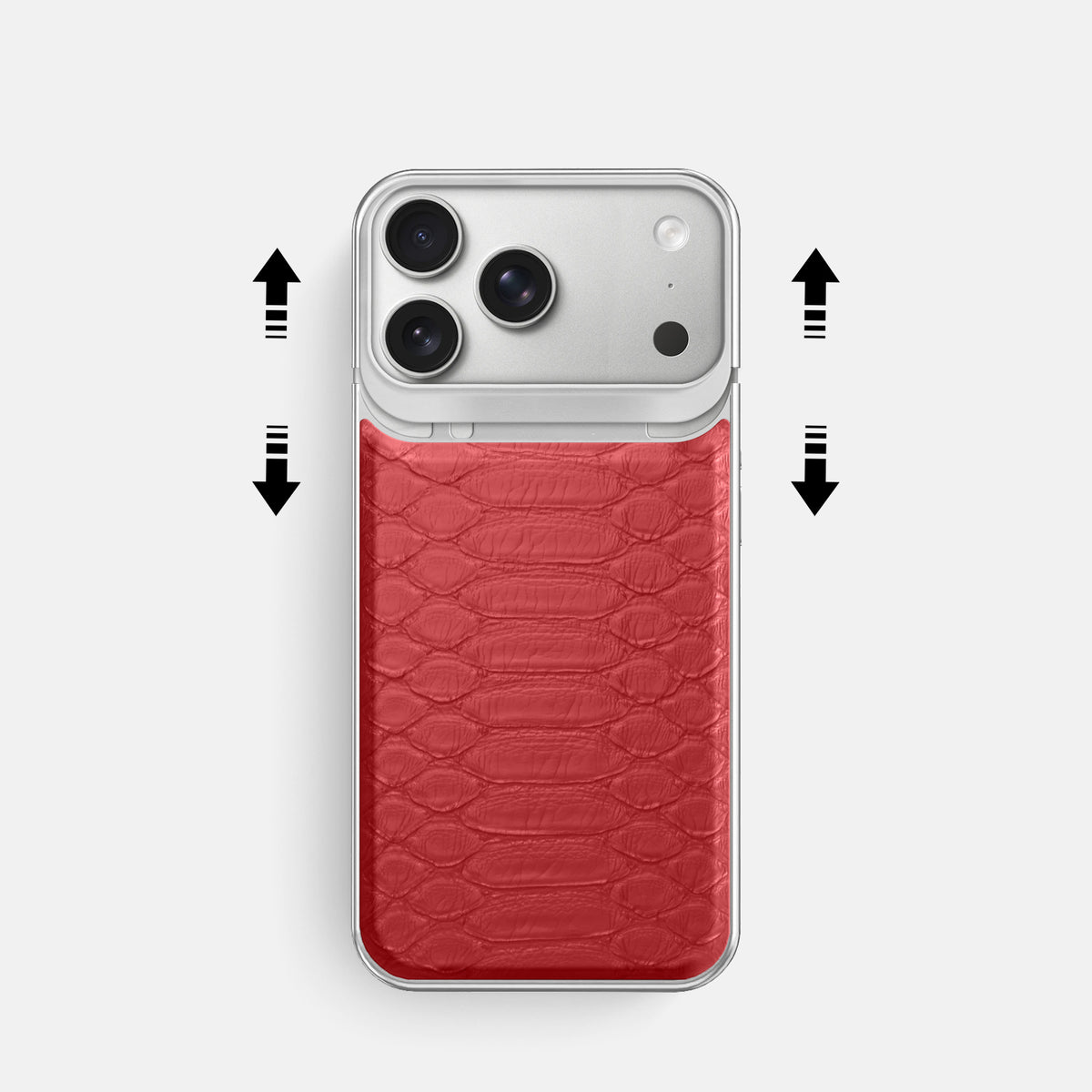 Metal Case For iPhone 18 Pro In Python -2 | Red-Steel