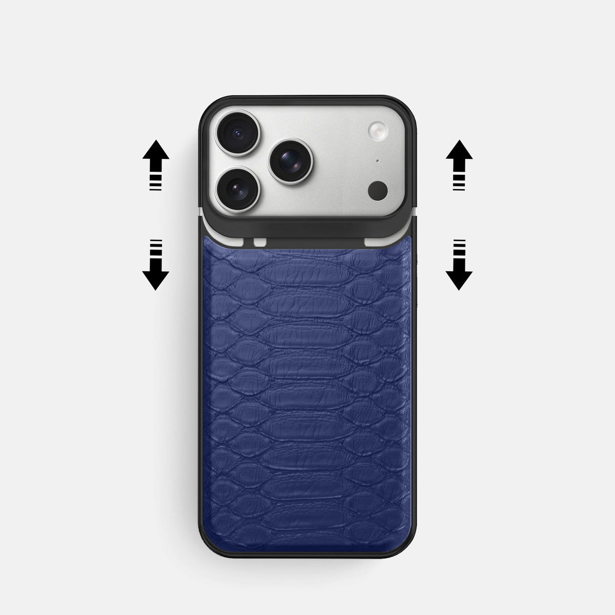 Metal Case For iPhone 18 Pro In Python -2 | Royal-Blue-Black