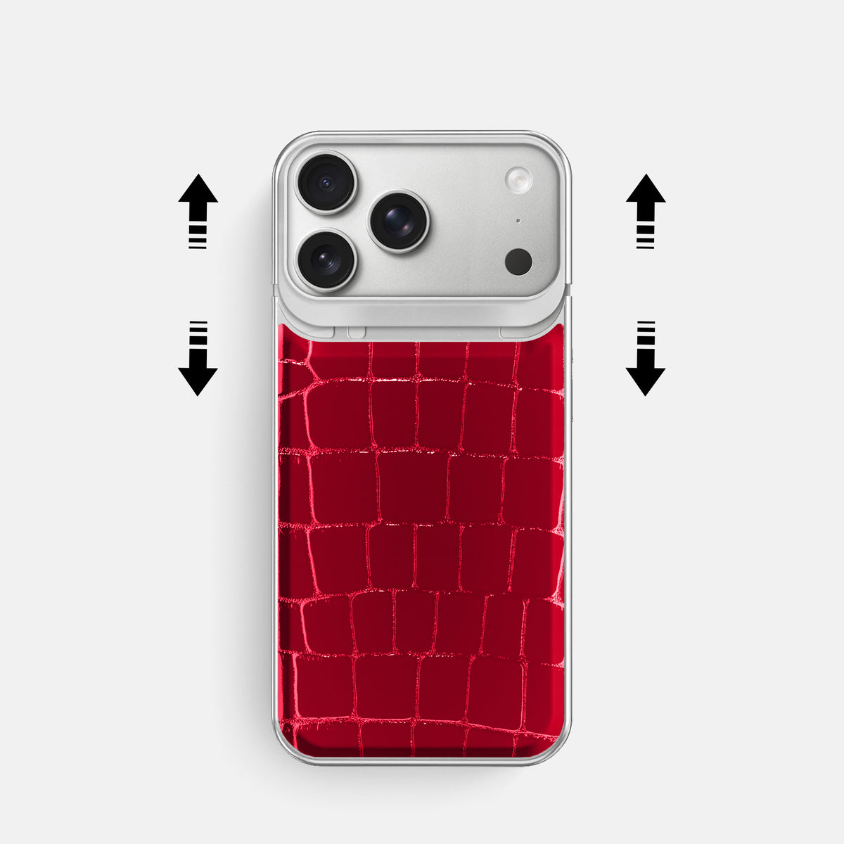 Metal Case For iPhone 18 Pro In Shiny Alligator -2 | Cherry-Steel