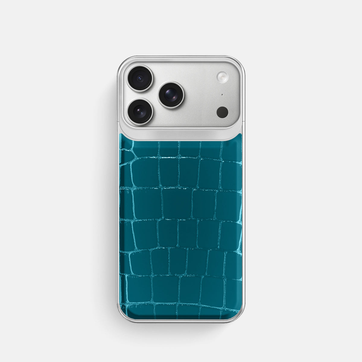 Metal Case For iPhone 18 Pro In Shiny Alligator -1 | Curacao-Steel