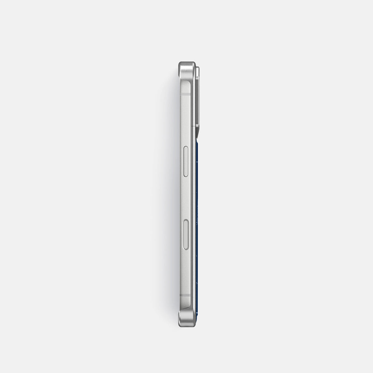 Metal Case For iPhone 18 Pro In Shiny Alligator -3 | Mediterranean-Steel
