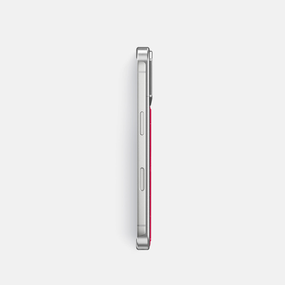 Metal Case For iPhone 18 Pro In Shiny Alligator -3 | Pink-Panther-Steel