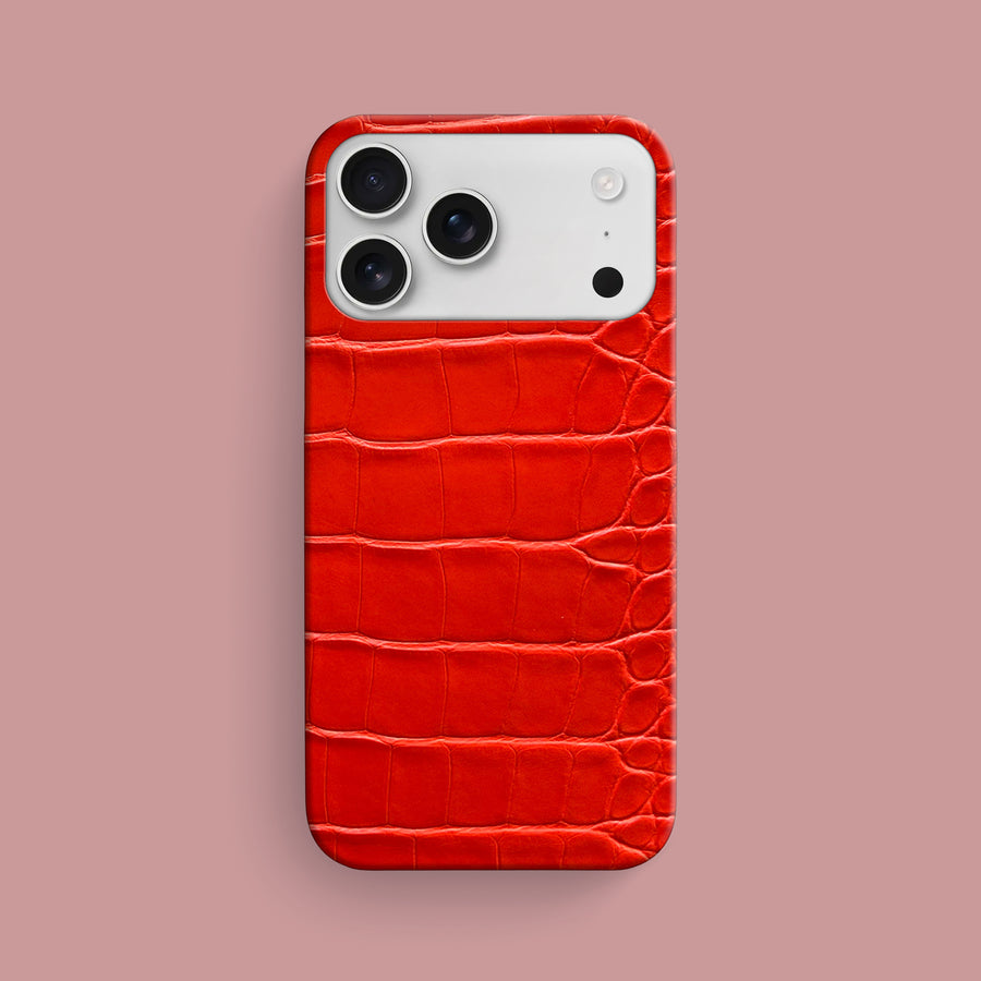 Slim Case Deep Coral For iPhone 17 Pro Max In Alligator