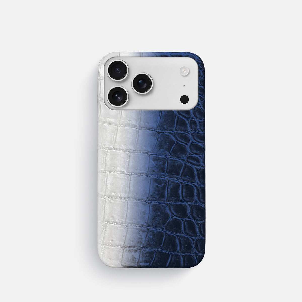 Navy Blue iPhone 17 Pro Slim Case In Himalayan Crocodile -1 | Navy-Blue