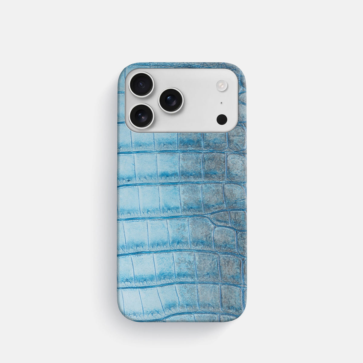 Slim Case For iPhone 18 Pro In Himalayan Crocodile -1 | Ice-Blue