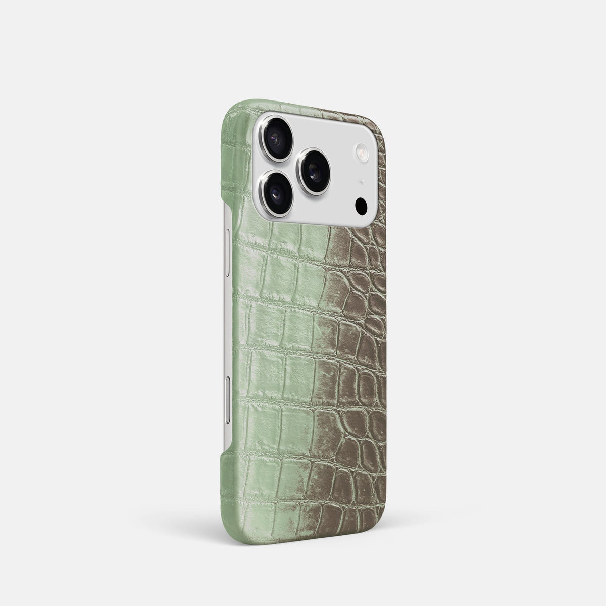Slim Case For iPhone 18 Pro In Himalayan Crocodile -2 | Pistachio