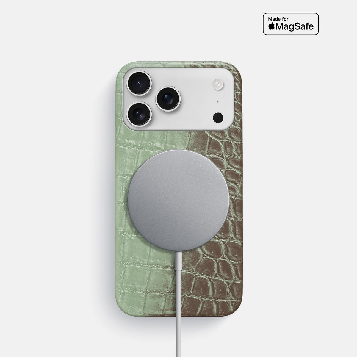 Pistachio iPhone 17 Pro Slim Case In Himalayan Crocodile -4 | Pistachio