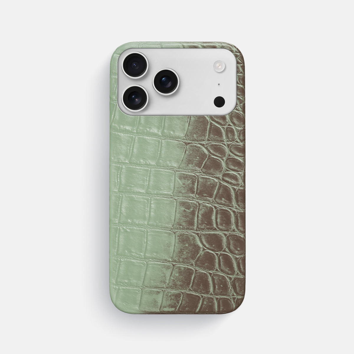 Pistachio iPhone 17 Pro Max Slim Case In Himalayan Crocodile -1 | Pistachio