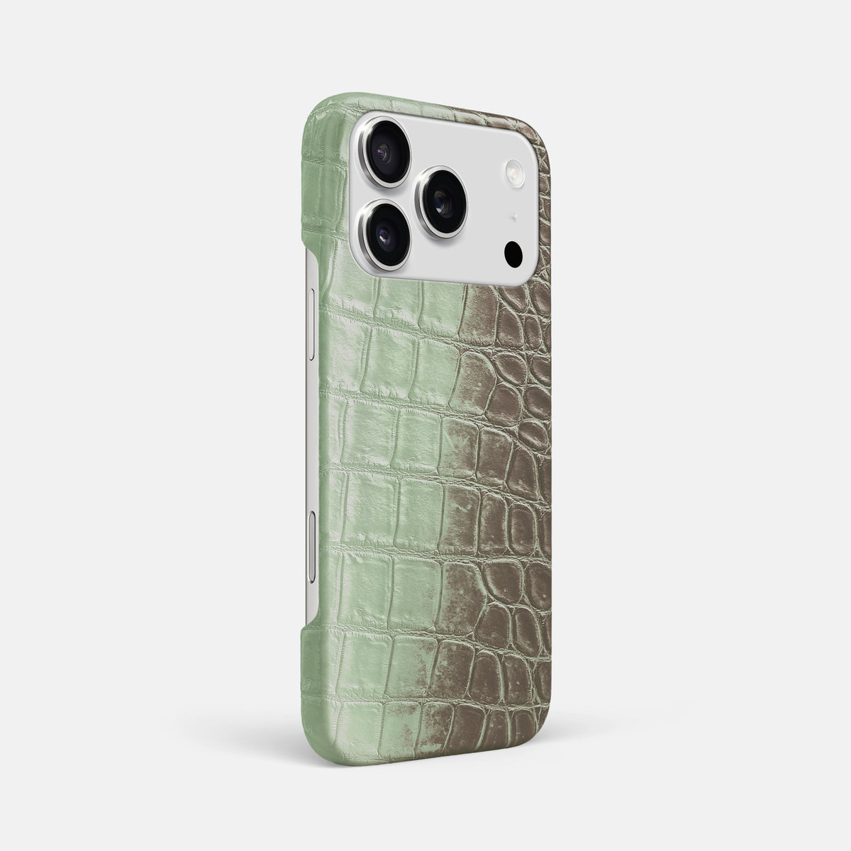 Pistachio iPhone 17 Pro Max Slim Case In Himalayan Crocodile -2 | Pistachio