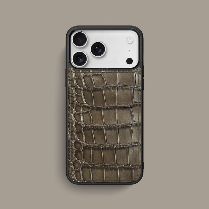 iPhone 17 Pro Max Sport Case 1/1 Kaki-Brown Alligator -1 | Kaki-Brown