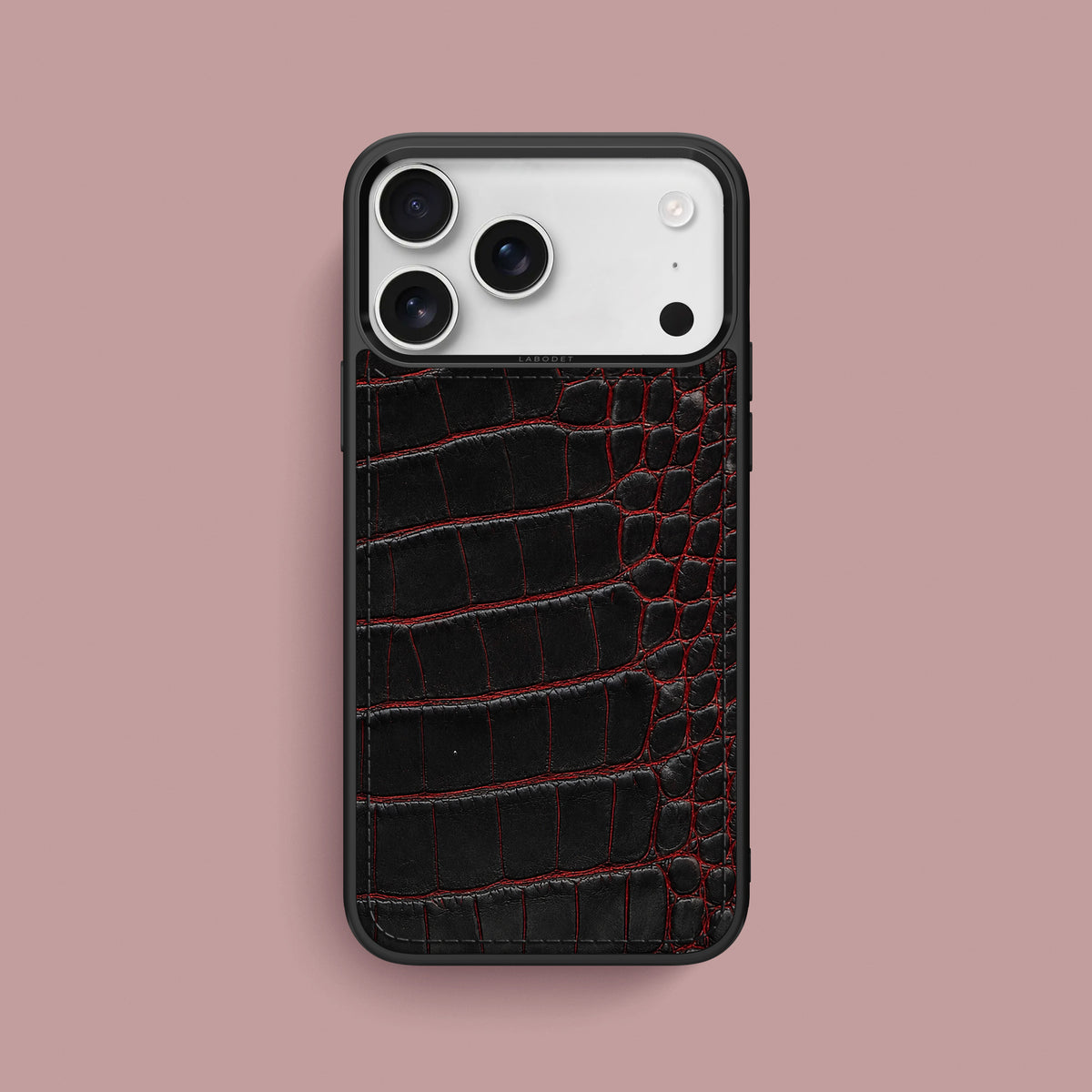 iPhone 18 Pro Max Sport Case 1/1 Black-Crimson Alligator -1 | Black-Crimson
