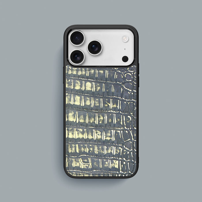 iPhone 18 Pro Max Sport Case 1/1 Slate-Ivory Alligator -1 | Slate-Ivory