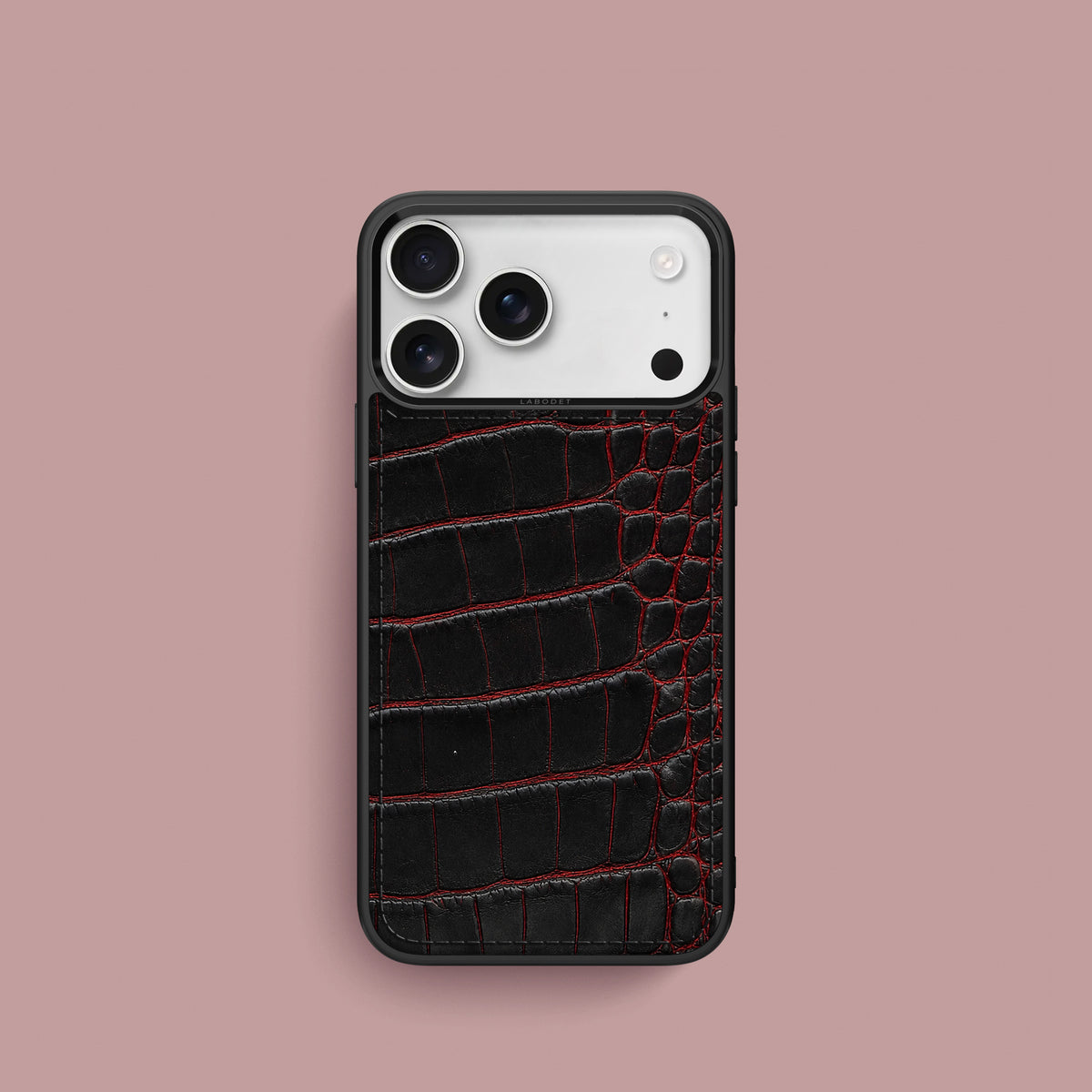 iPhone 18 Pro Sport Case 1/1 Black-Crimson Alligator -1 | Black-Crimson
