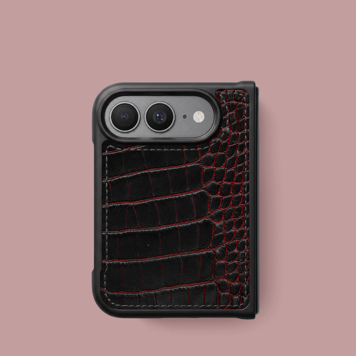 Sport Case 1/1 For iPhone Duo In Alligator -1 | Black-Crimson