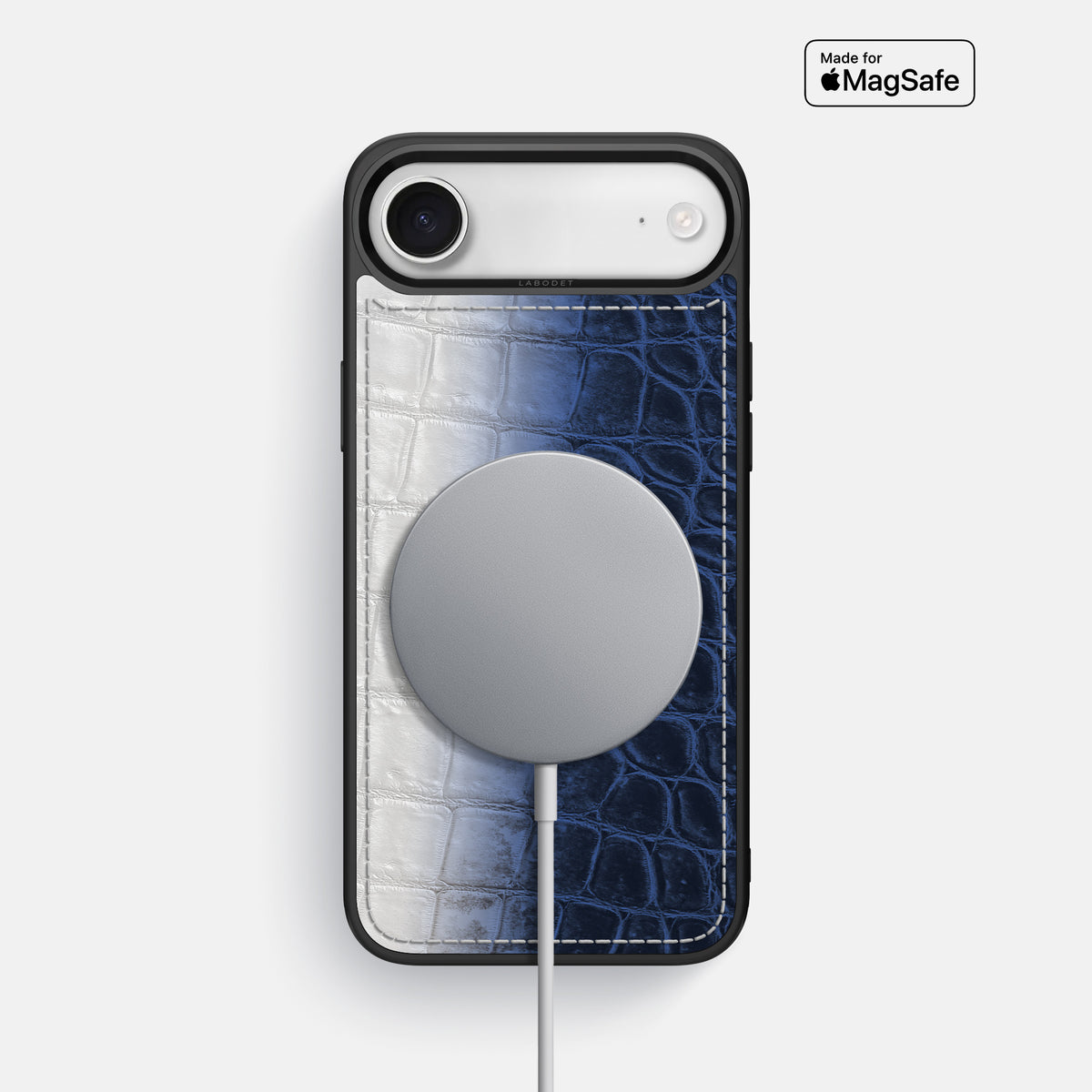 Navy Blue iPhone 17 Air Sport Case In Himalayan Crocodile -5 | Navy-Blue