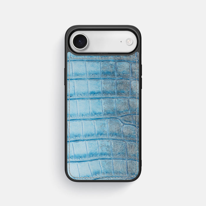 Ice-Blue iPhone 17 Air Sport Case In Himalayan Crocodile -1 | Ice-Blue