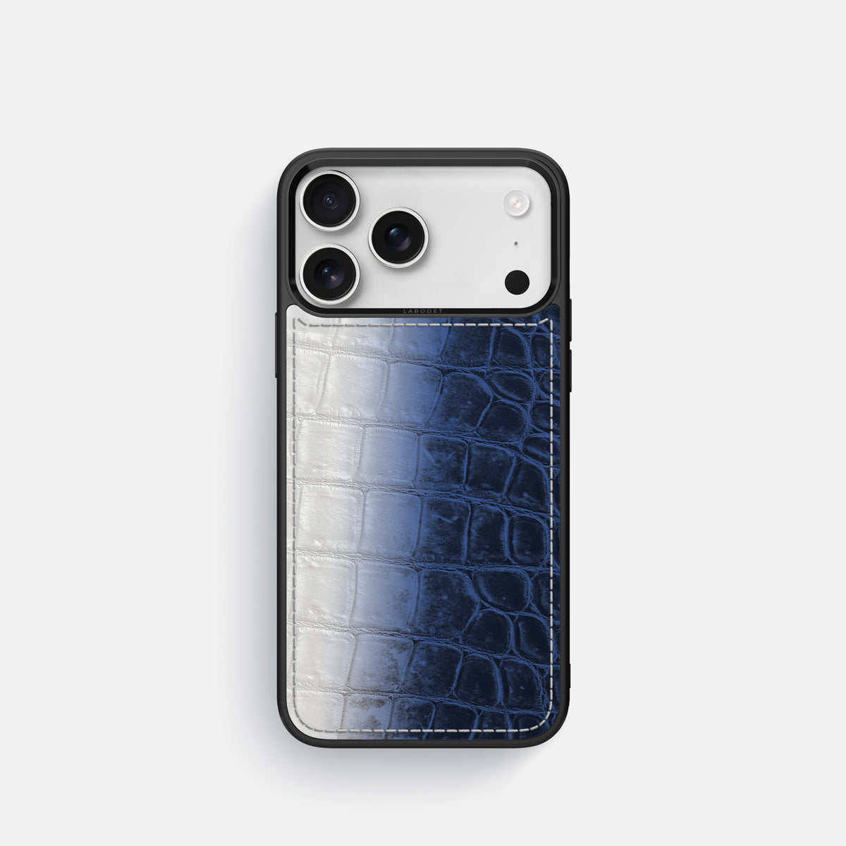 Navy Blue iPhone 17 Pro Sport Case In Himalayan Crocodile -1 | Navy-Blue