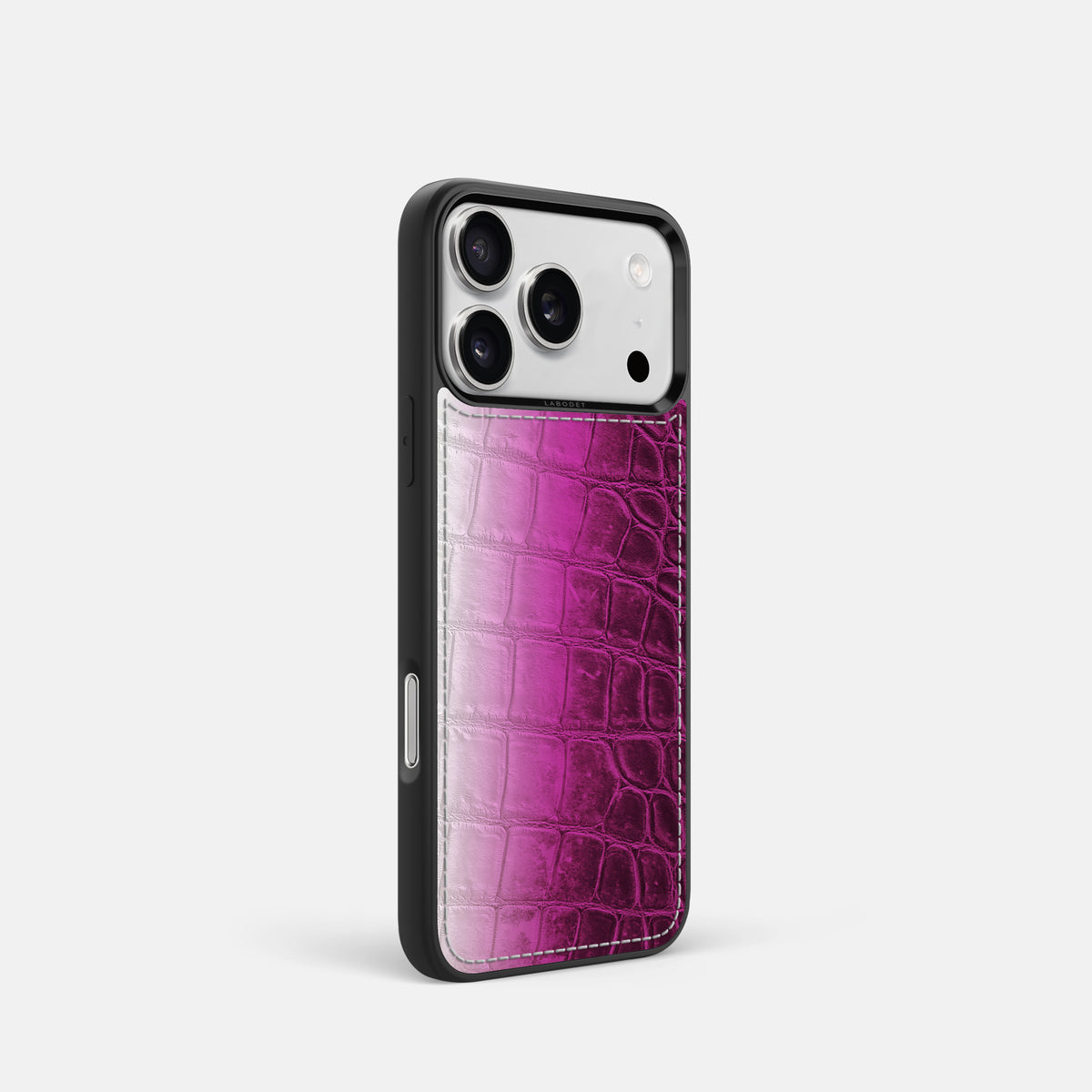 Fuchsia iPhone 17 Pro Sport Case In Himalayan Crocodile -2 | Fuchsia