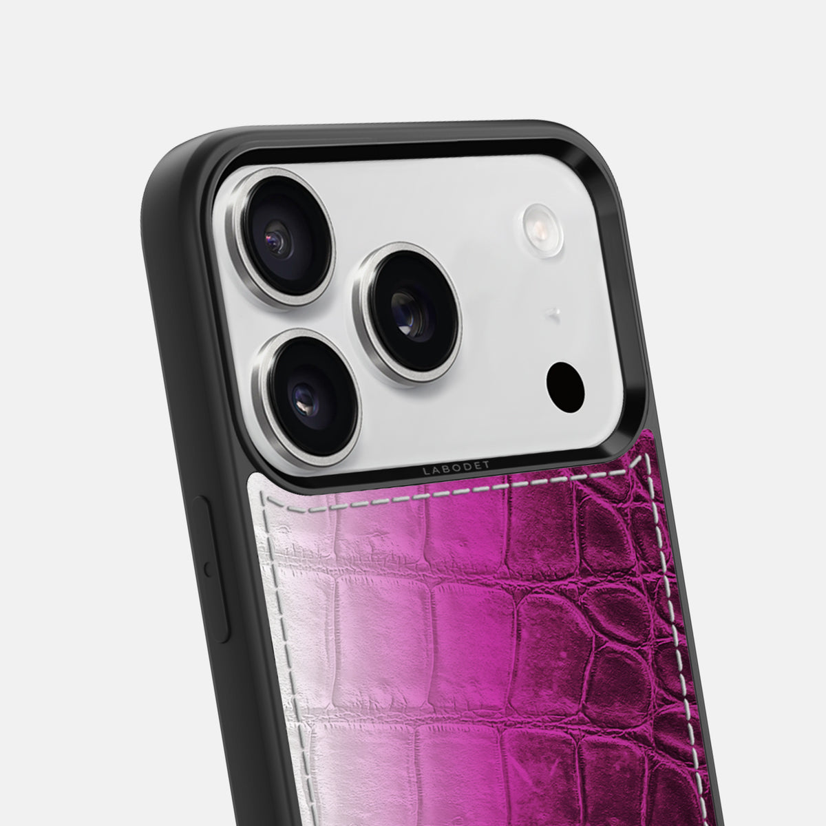 Fuchsia iPhone 17 Pro Sport Case In Himalayan Crocodile -6 | Fuchsia