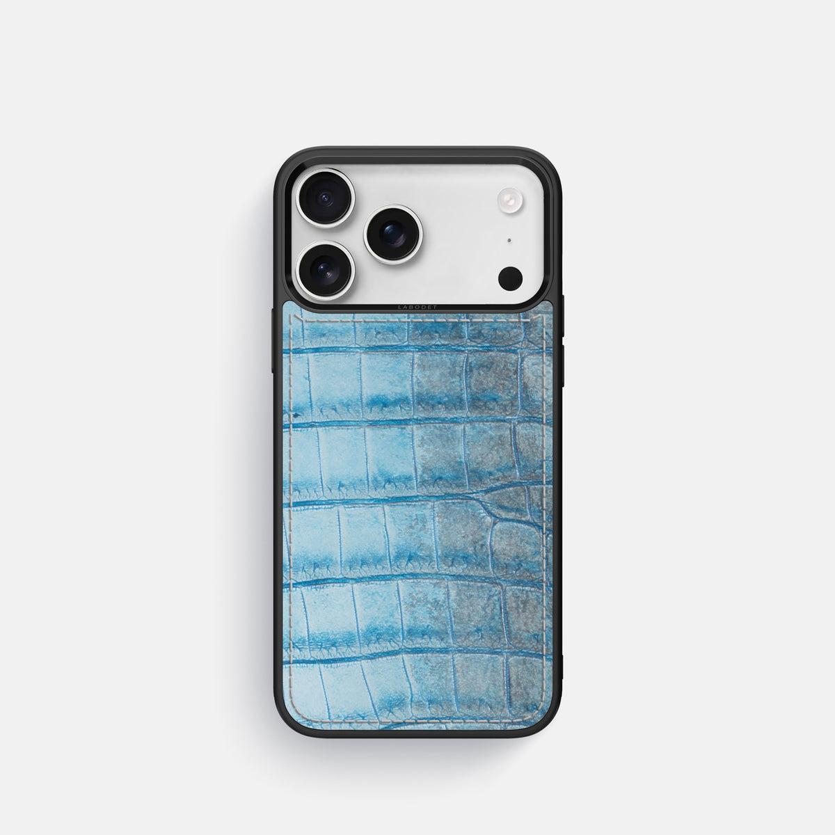 Ice-Blue iPhone 17 Pro Sport Case In Himalayan Crocodile -1 | Ice-Blue