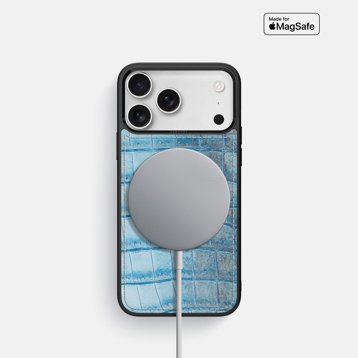 Ice-Blue iPhone 17 Pro Sport Case In Himalayan Crocodile -5 | Ice-Blue