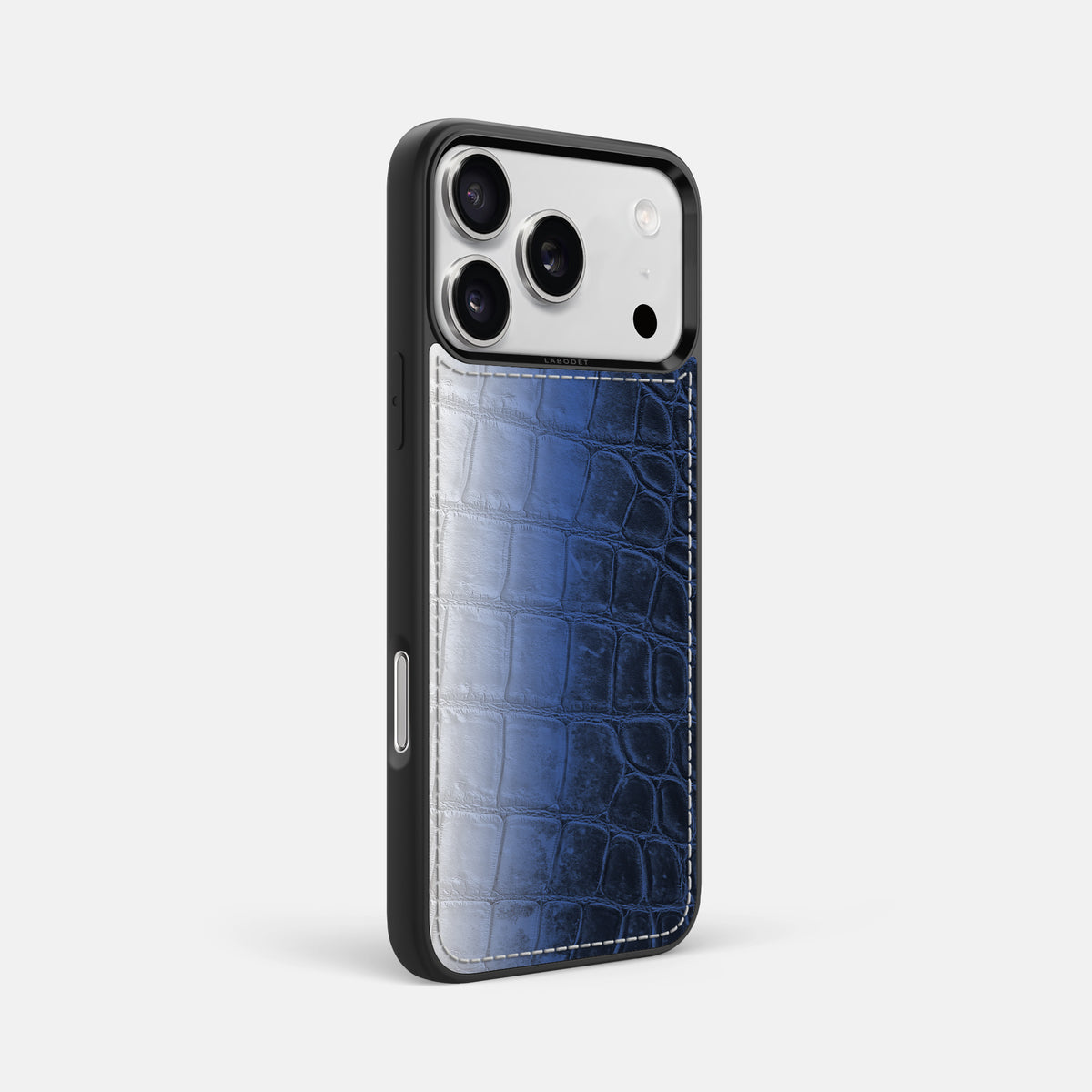 Navy Blue iPhone 17 Pro Max Sport Case In Himalayan Crocodile -2 | Navy-Blue