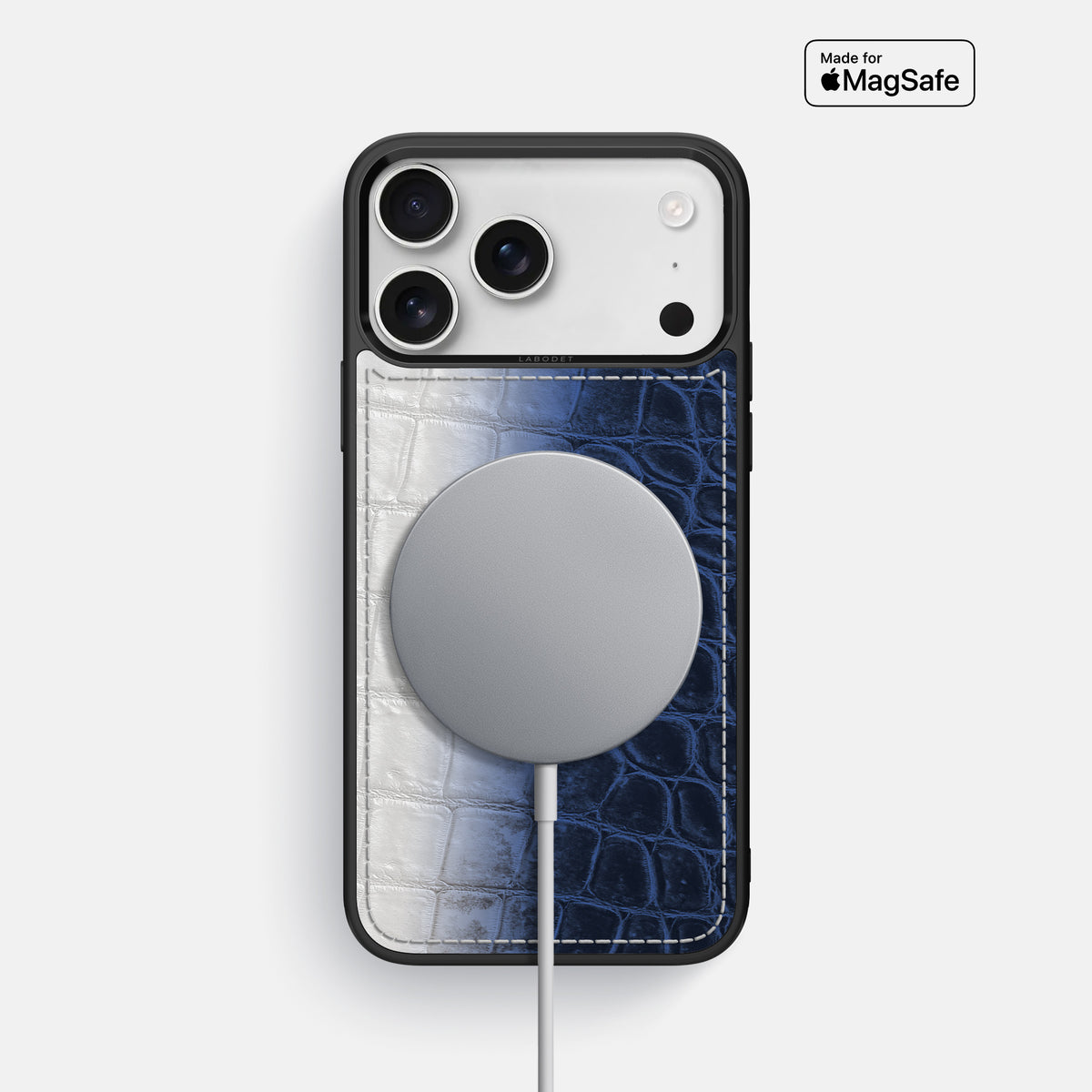 Navy Blue iPhone 17 Pro Max Sport Case In Himalayan Crocodile -5 | Navy-Blue