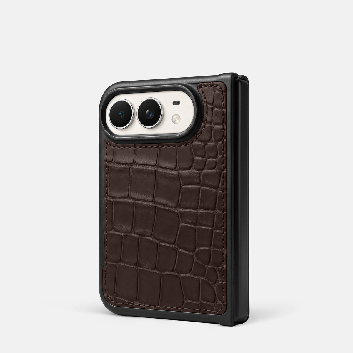 Sport Case For iPhone Duo In Alligator -3 | Dark-Brown
