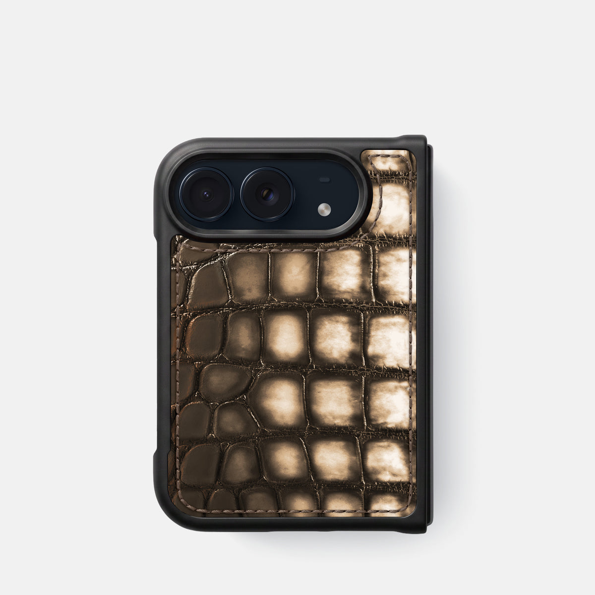 Sport Case For iPhone Duo In Patina Alligator -1 | Etoupe