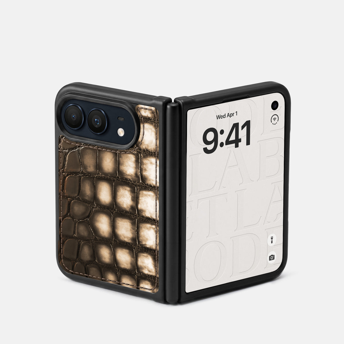 Sport Case For iPhone Duo In Patina Alligator -2 | Etoupe