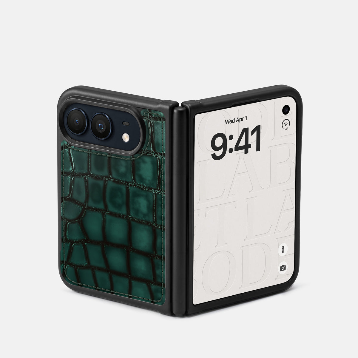Sport Case For iPhone Duo In Patina Alligator -2 | Green