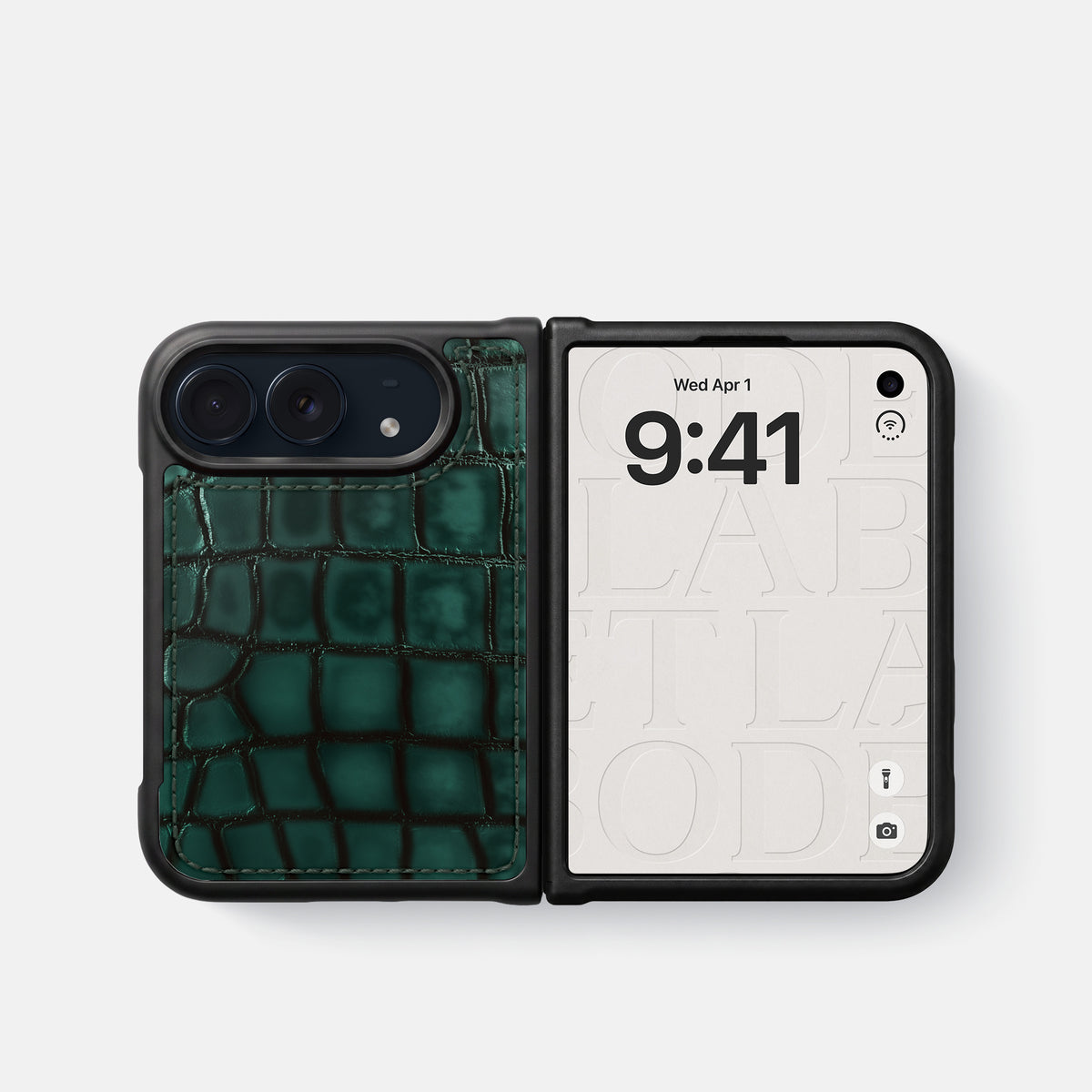 Sport Case For iPhone Duo In Patina Alligator -4 | Green