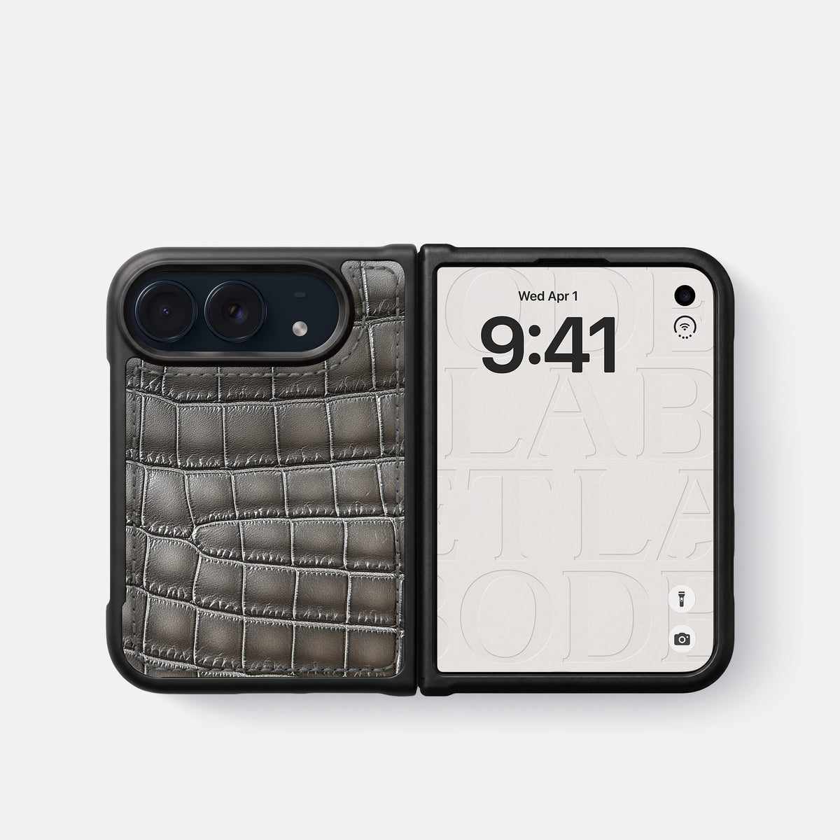 Sport Case For iPhone Duo In Patina Alligator -4 | Grey