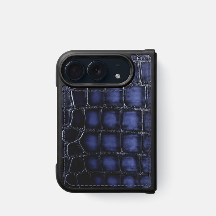 Sport Case For iPhone Duo In Patina Alligator -1 | Havana-Blue