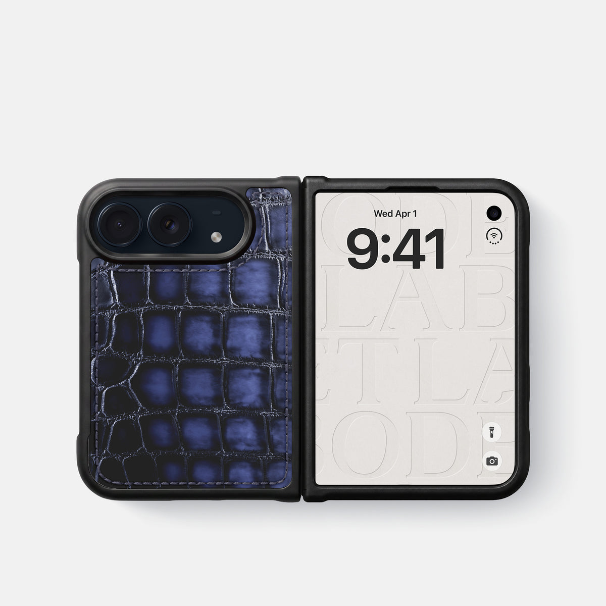 Sport Case For iPhone Duo In Patina Alligator -4 | Havana-Blue