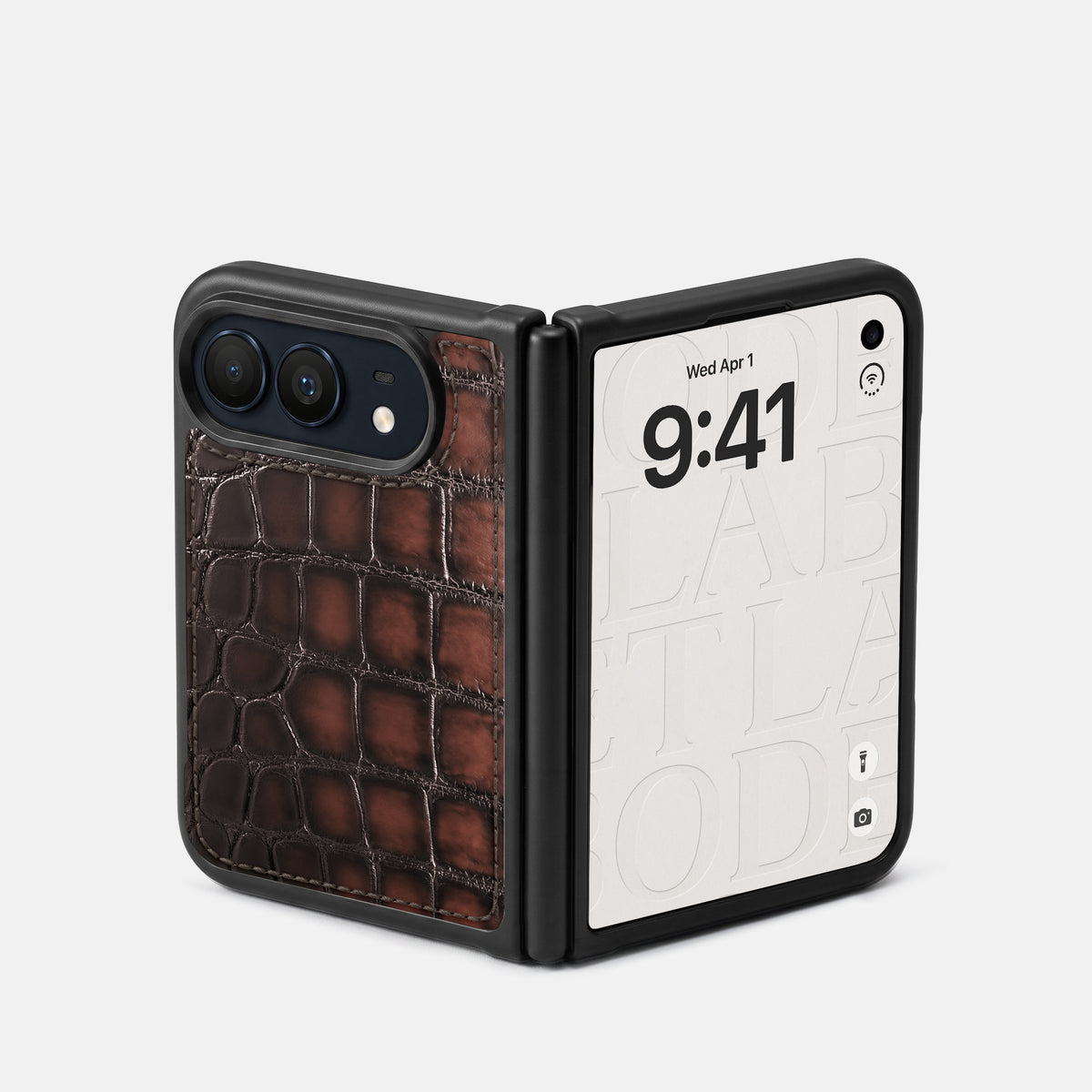 Sport Case For iPhone Duo In Patina Alligator -2 | Havana-Brown