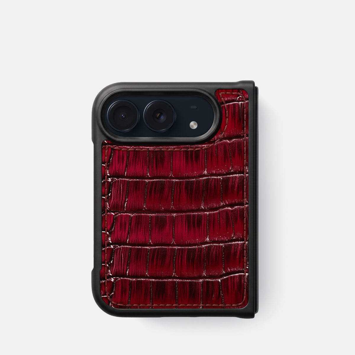 Sport Case For iPhone Duo In Patina Alligator -1 | Havana-Burgundy