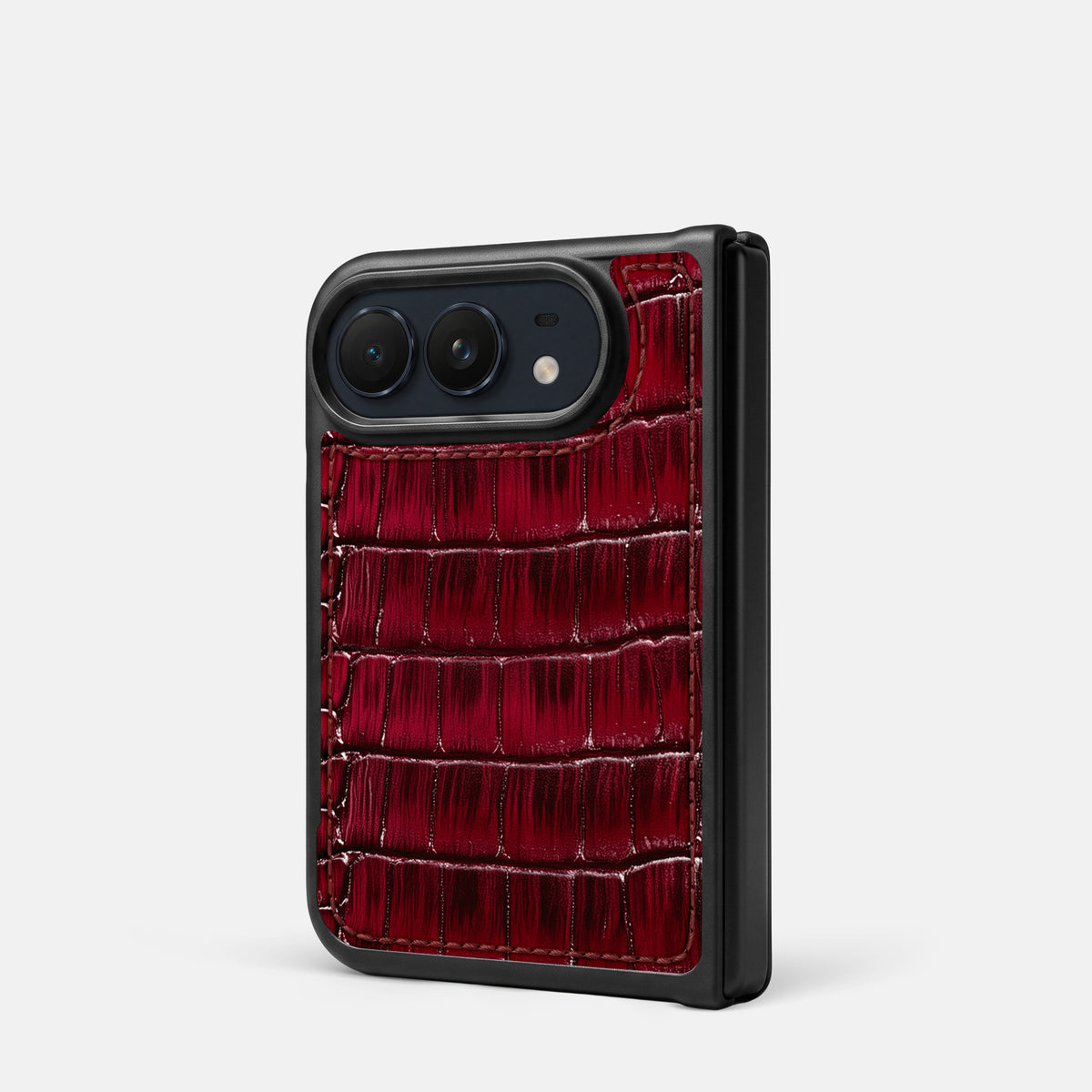Sport Case For iPhone Duo In Patina Alligator -3 | Havana-Burgundy