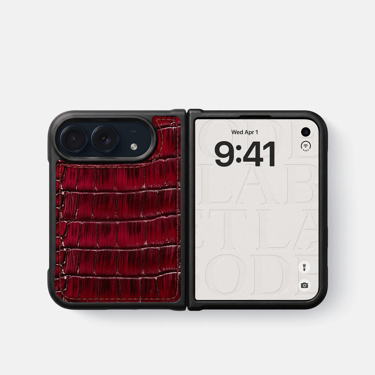 Sport Case For iPhone Duo In Patina Alligator -4 | Havana-Burgundy
