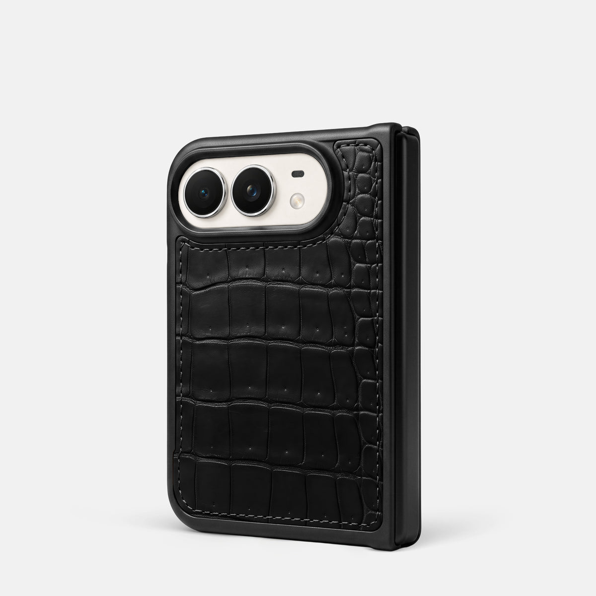 Sport Case For iPhone Duo In Porosus Crocodile -3 | Black
