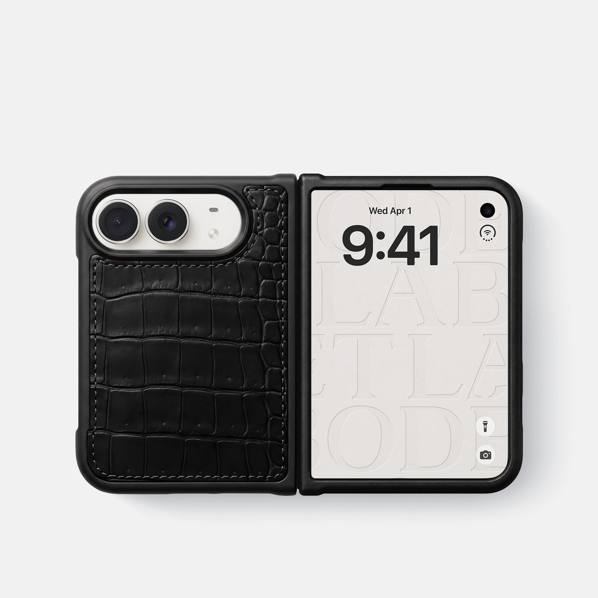 Sport Case For iPhone Duo In Porosus Crocodile -4 | Black