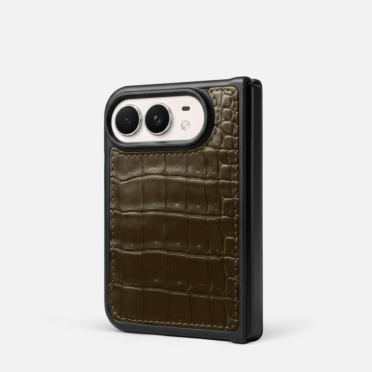 Sport Case For iPhone Duo In Porosus Crocodile -3 | Bronze