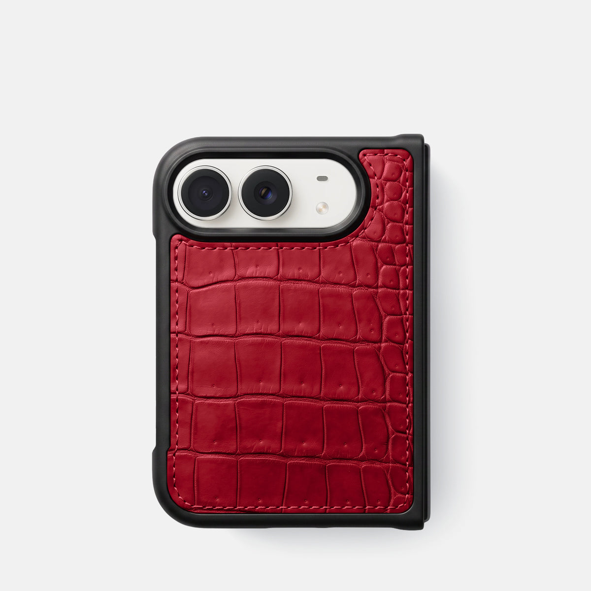 Sport Case For iPhone Duo In Porosus Crocodile -1 | Burgundy