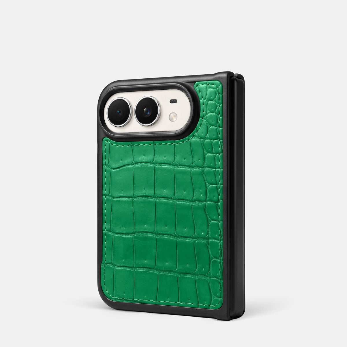 Sport Case For iPhone Duo In Porosus Crocodile -3 | Cactus-Green