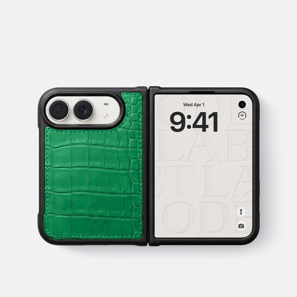 Sport Case For iPhone Duo In Porosus Crocodile -4 | Cactus-Green
