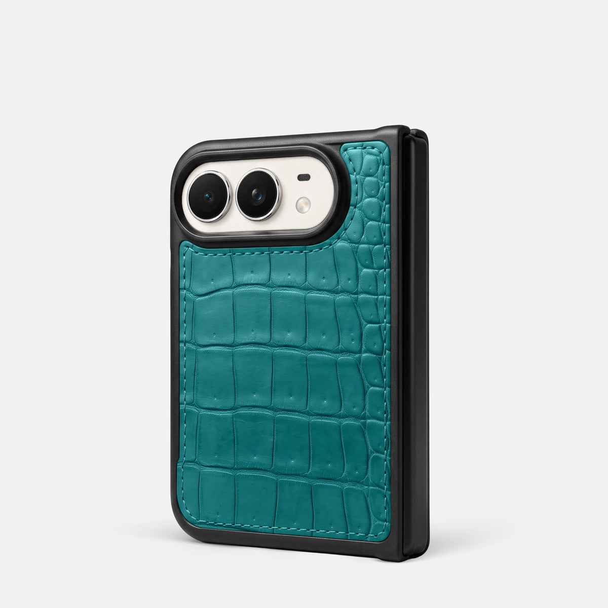 Sport Case For iPhone Duo In Porosus Crocodile -3 | Celadon