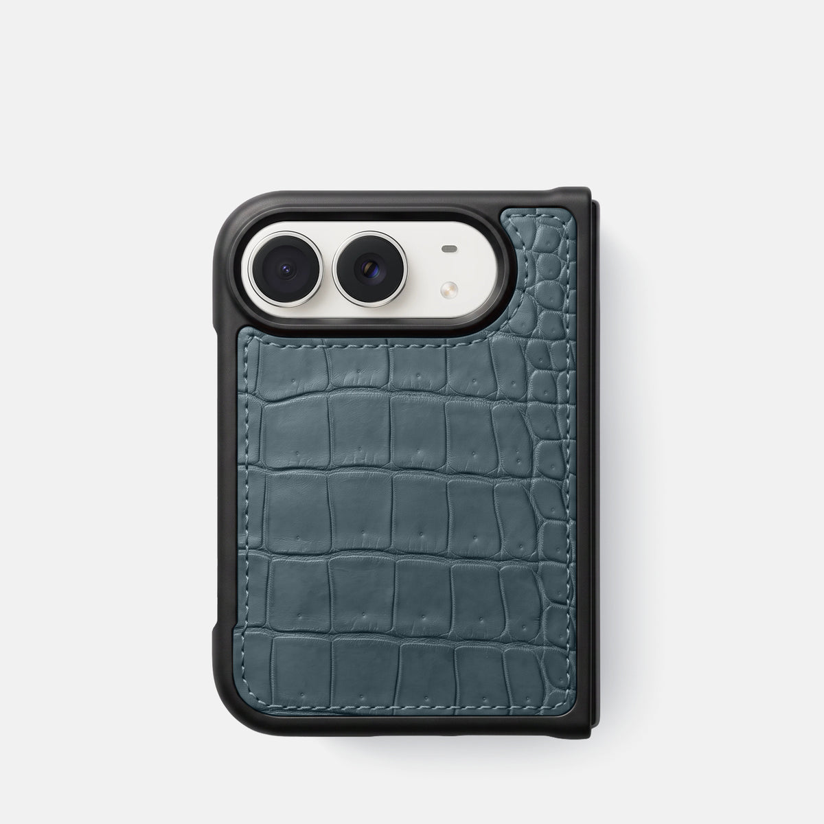 Sport Case For iPhone Duo In Porosus Crocodile -1 | Denim