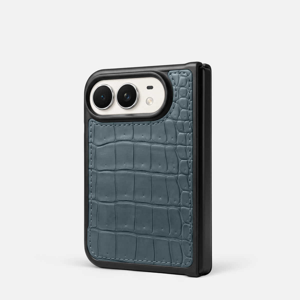 Sport Case For iPhone Duo In Porosus Crocodile -3 | Denim